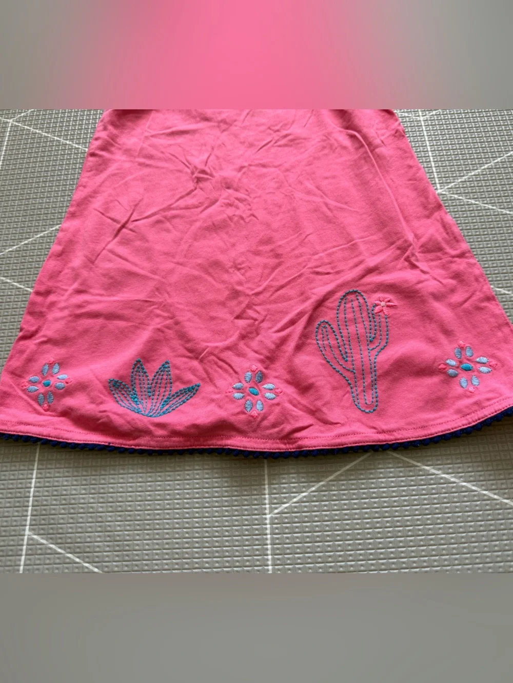 Gymboree|Baby girl/toddler Boho Pink Cactus Floral Embroidered Sundress•size 3T